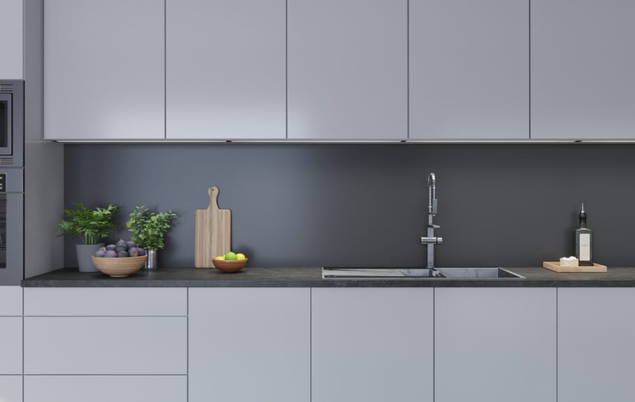 'Etna Grey' Stone Effect Worktop Available from Rearo Laminates