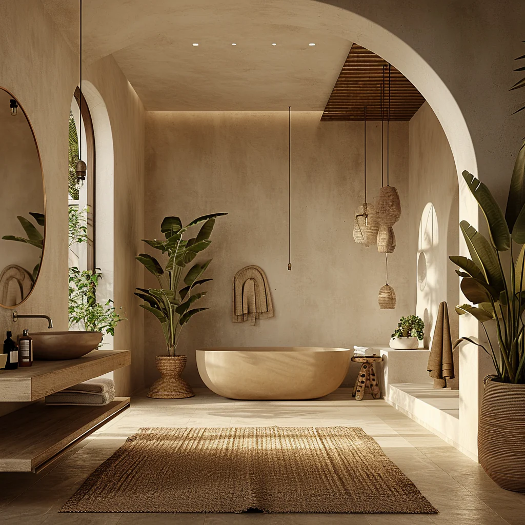 Trends In Kitchen and Bathroom Earthy, Mediterranean bathroom