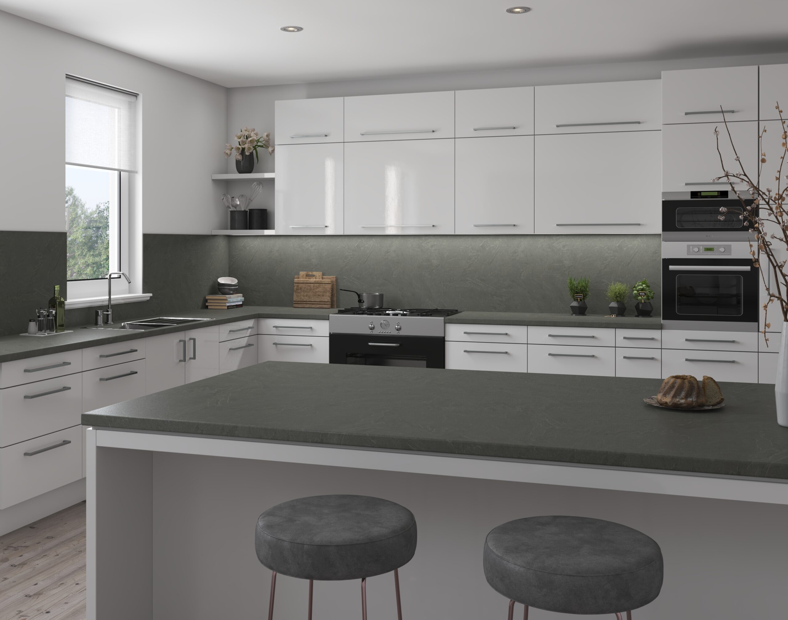 Grey Lunar Slate Room Image