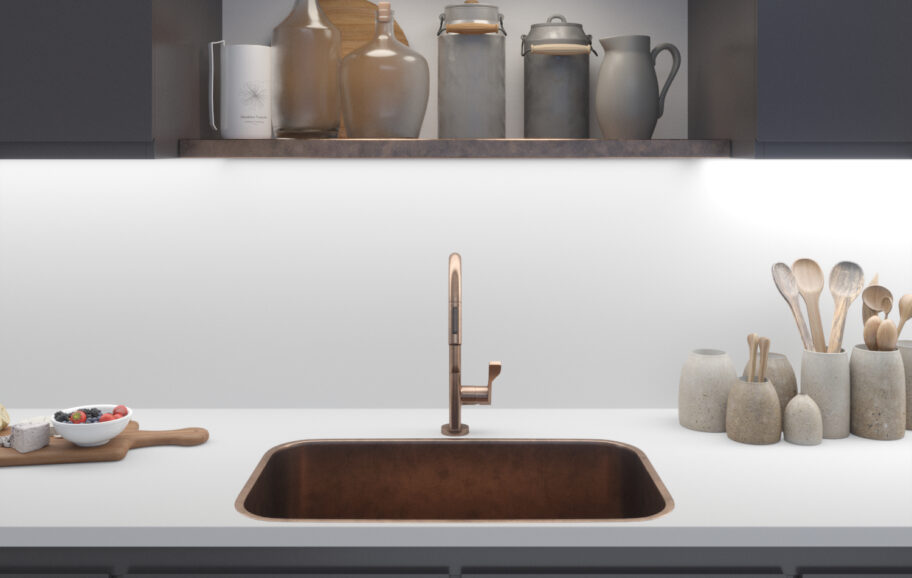 Senses fenix bianco kos white kitchen splashback clearance