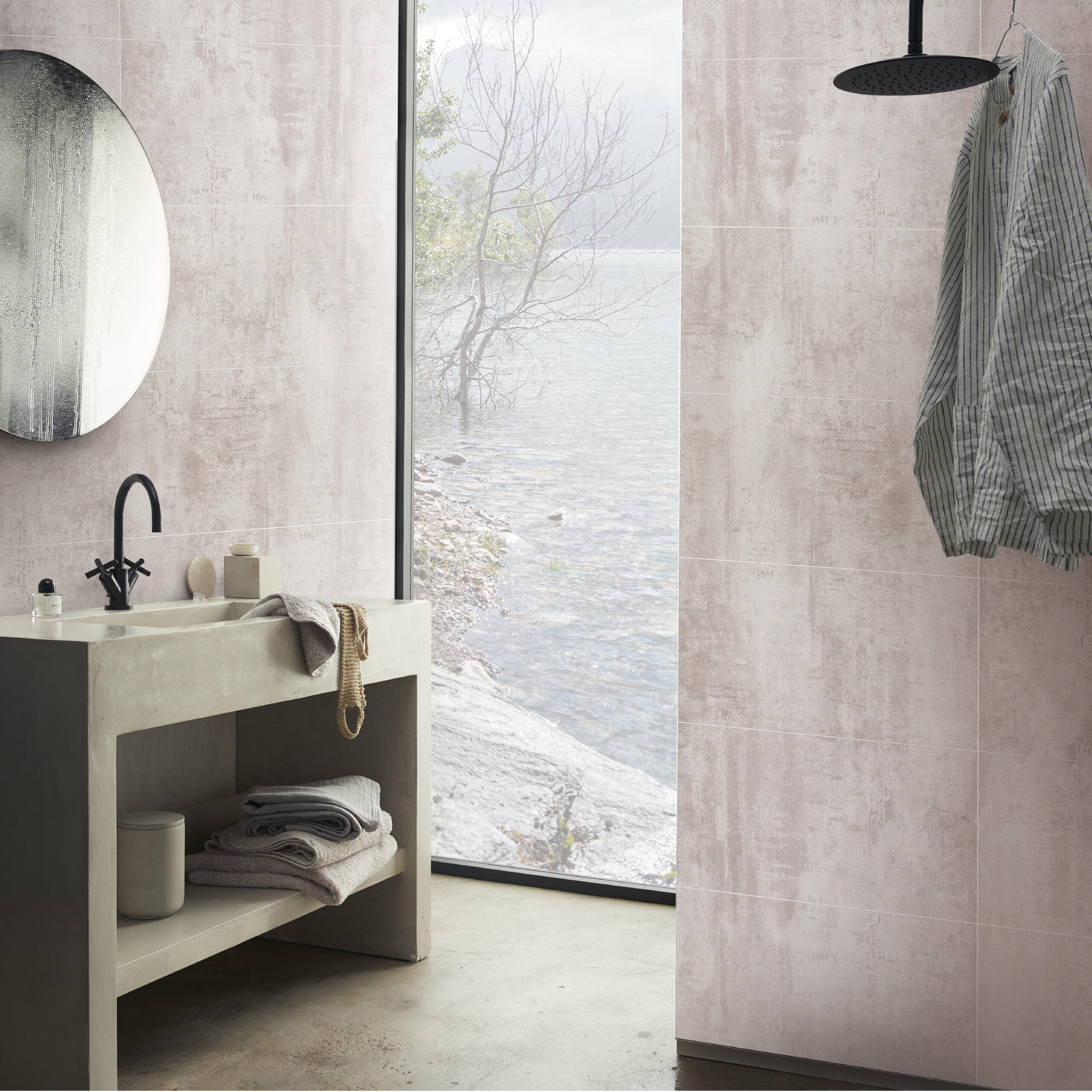 Wall&Water Concrete Bathroom Wall Panel (Tile effect - 600 x 300mm) - Image 4